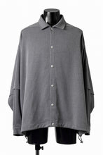 画像をギャラリービューアに読み込む, A.F ARTEFACT LAYERED SLEEVE OVER SIZE SHIRTS / SERGE TWILL (L.GREY)