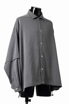 Load image into Gallery viewer, A.F ARTEFACT LAYERED SLEEVE OVER SIZE SHIRTS / SERGE TWILL (L.GREY)