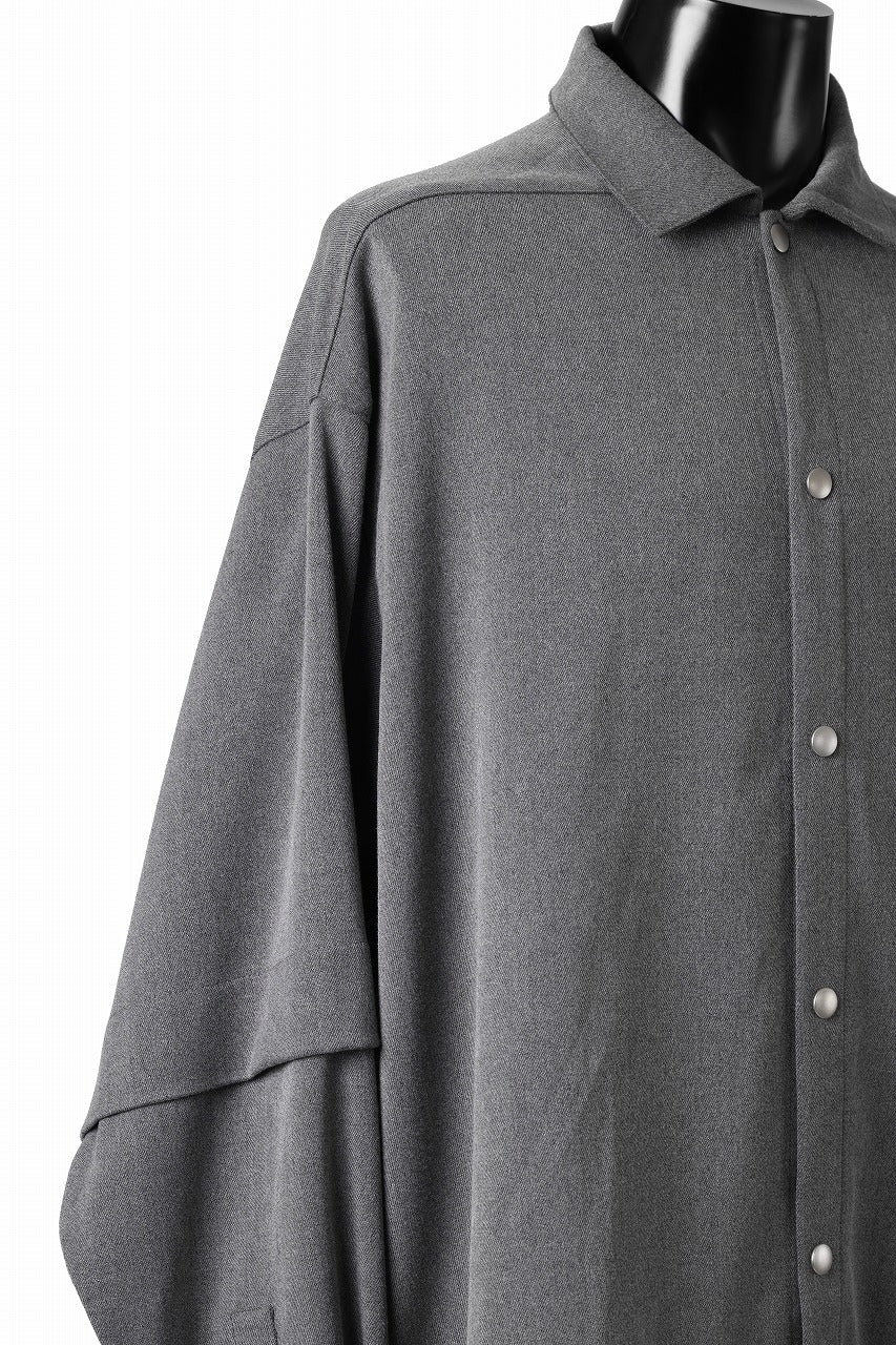 A.F ARTEFACT LAYERED SLEEVE OVER SIZE SHIRTS / SERGE TWILL (L.GREY)