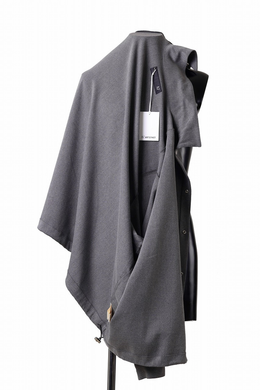 Load image into Gallery viewer, A.F ARTEFACT LAYERED SLEEVE OVER SIZE SHIRTS / SERGE TWILL (L.GREY)