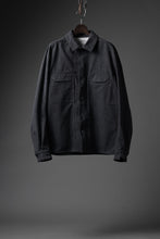 画像をギャラリービューアに読み込む, OPPOSE DUALITY PANEL SHIRT JACKET / WOOL x COTTON TWILL (GRAY)