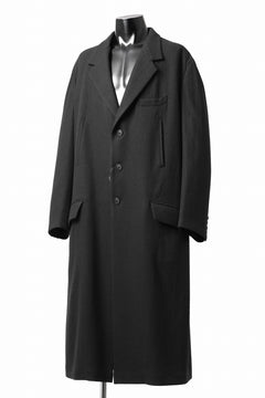 Load image into Gallery viewer, Y&#39;s for men SINGLE LONG JACKET / WOOL / NYLON FLANNEL (BLACK)