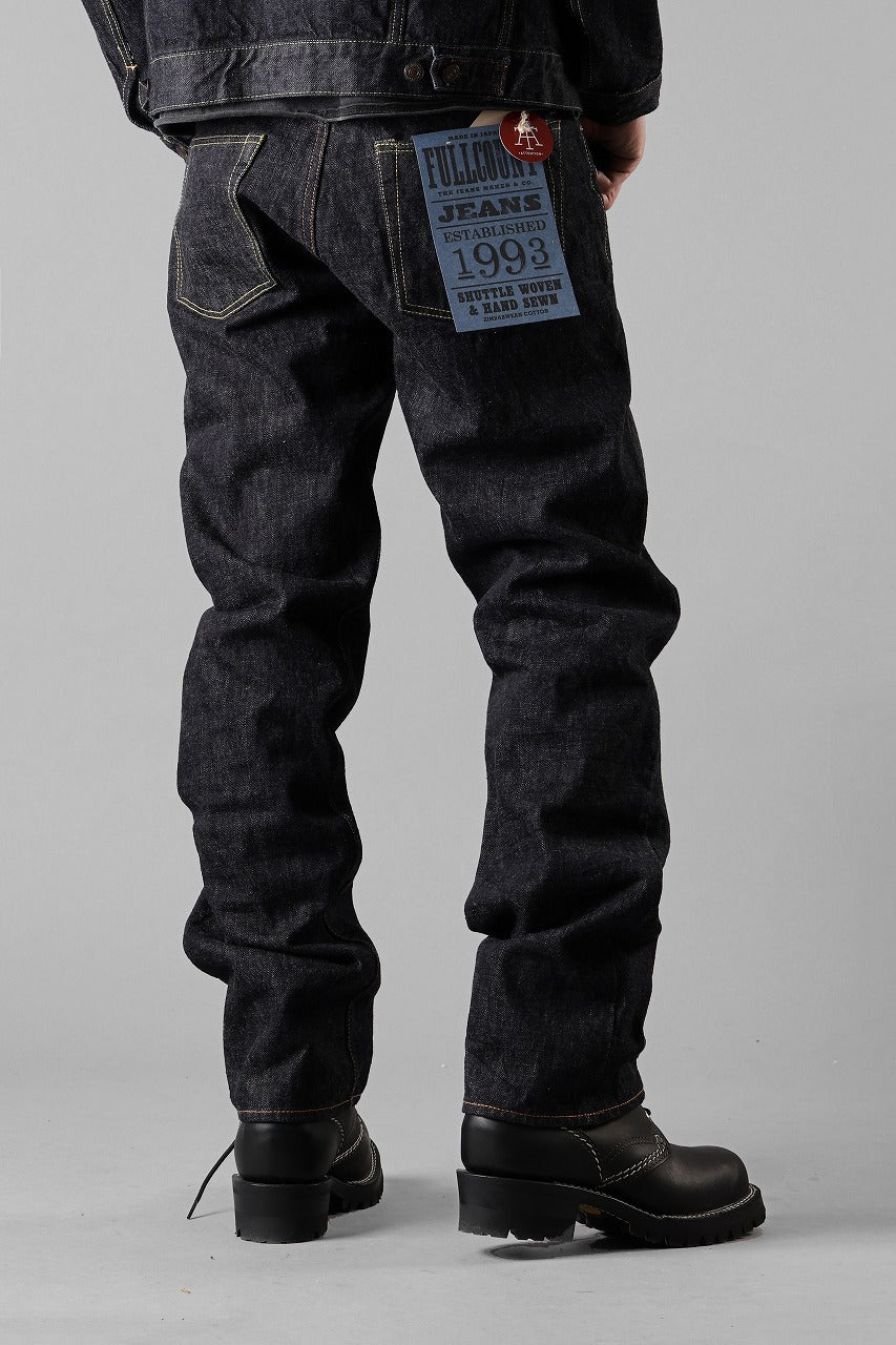 画像をギャラリービューアに読み込む, FULLCOUNT 1101XXW Straight Jeans / 15.5oz Zimbabwe Selvedge Denim (INDIGO BLUE / ONE WASHED)