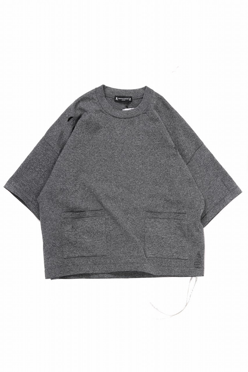 mastermind JAPAN INTARSIA SS KNIT SWEATER / OVERSIZED (TOP GRAY)