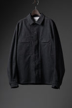 画像をギャラリービューアに読み込む, OPPOSE DUALITY PANEL SHIRT JACKET / WOOL x COTTON TWILL (GRAY)