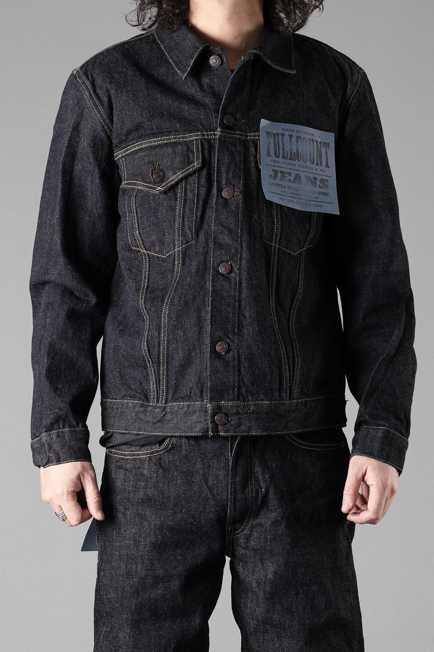 画像をギャラリービューアに読み込む, FULLCOUNT 2101XXW Type-3 Jean Jacket / 15.5oz Zimbabwe Selvedge Denim (INDIGO BLUE / ONE WASHED)