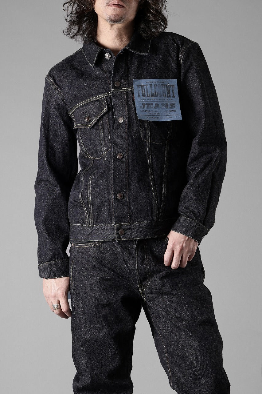 画像をギャラリービューアに読み込む, FULLCOUNT 2101XXW Type-3 Jean Jacket / 15.5oz Zimbabwe Selvedge Denim (INDIGO BLUE / ONE WASHED)