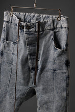 Load image into Gallery viewer, BORIS BIDJAN SABERI CROPPED TROUSER / OXIDISED &quot;P15.1 BF-FKU10002&quot; (BLEACH DENIM)