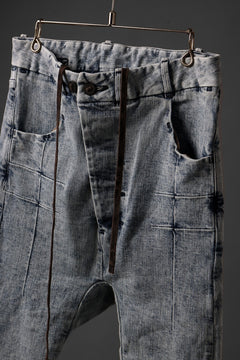 Load image into Gallery viewer, BORIS BIDJAN SABERI CROPPED TROUSER / OXIDISED &quot;P15.1 BF-FKU10002&quot; (BLEACH DENIM)