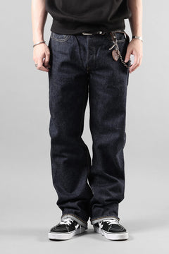 画像をギャラリービューアに読み込む, FULLCOUNT 0105W Wide Jeans / 13.7oz Zimbabwe Selvedge Denim (INDIGO BLUE / ONE WASHED)