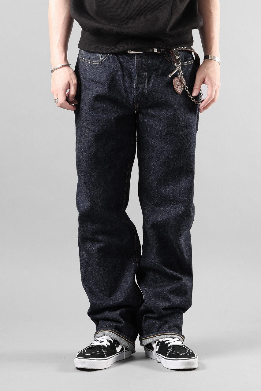 画像をギャラリービューアに読み込む, FULLCOUNT 0105W Wide Jeans / 13.7oz Zimbabwe Selvedge Denim (INDIGO BLUE / ONE WASHED)