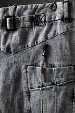 Load image into Gallery viewer, BORIS BIDJAN SABERI CROPPED TROUSER / OXIDISED &quot;P15.1 BF-FKU10002&quot; (BLEACH DENIM)