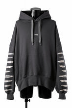 画像をギャラリービューアに読み込む, A.F ARTEFACT JUMBO SWEAT HOODIE / PRINT TYPE-B (DARK GREY)