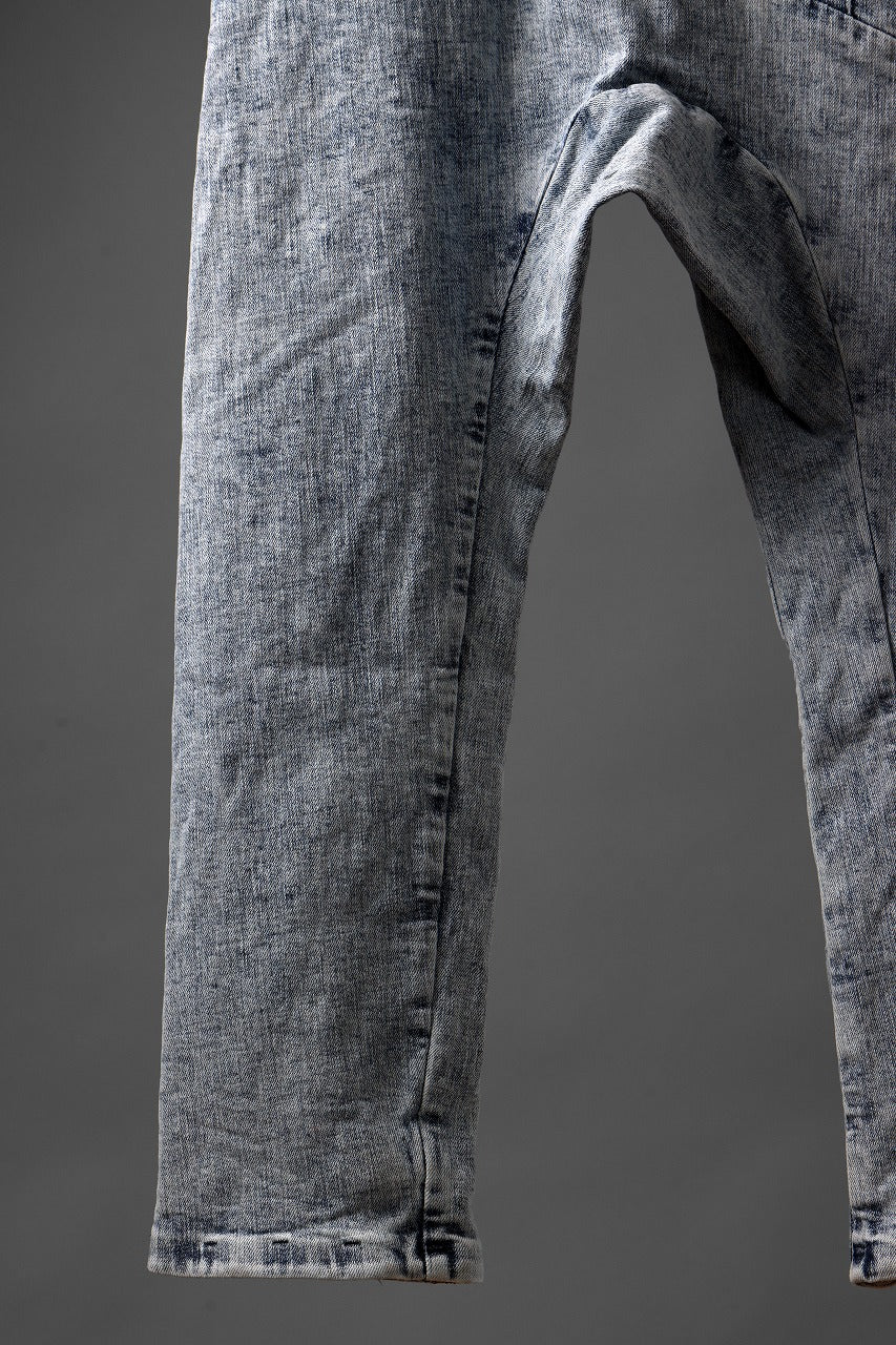 BORIS BIDJAN SABERI CROPPED TROUSER / OXIDISED "P15.1 BF-FKU10002" (BLEACH DENIM)