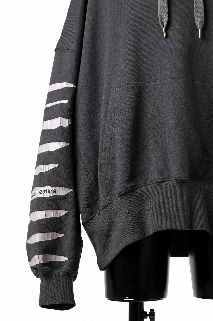 A.F ARTEFACT JUMBO SWEAT HOODIE / PRINT TYPE-B (DARK GREY)