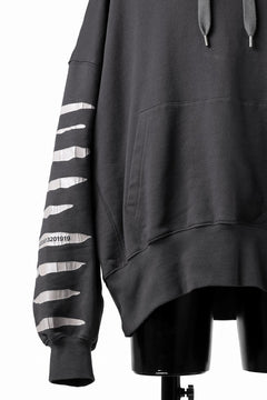 画像をギャラリービューアに読み込む, A.F ARTEFACT JUMBO SWEAT HOODIE / PRINT TYPE-B (DARK GREY)