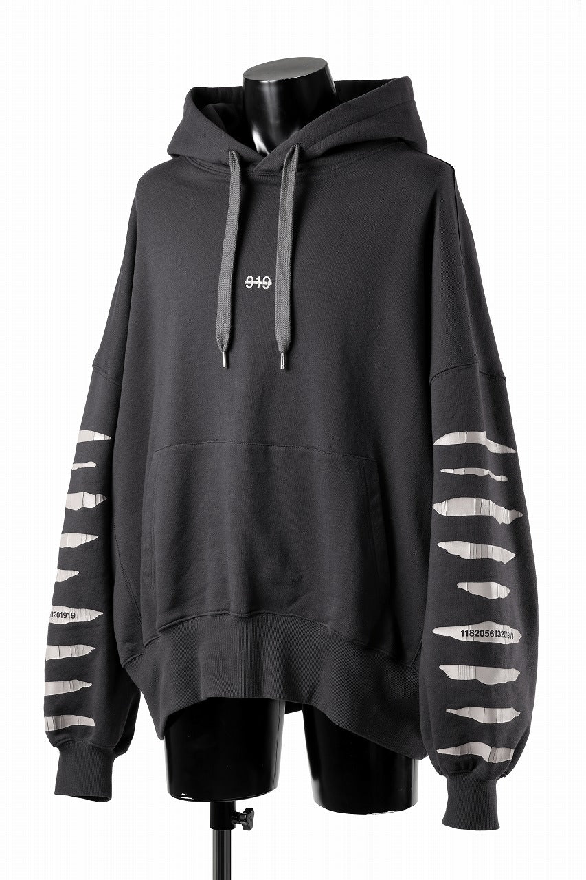 A.F ARTEFACT JUMBO SWEAT HOODIE / PRINT TYPE-B (DARK GREY)