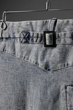 Load image into Gallery viewer, BORIS BIDJAN SABERI CROPPED TROUSER / OXIDISED &quot;P15.1 BF-FKU10002&quot; (BLEACH DENIM)