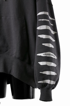 画像をギャラリービューアに読み込む, A.F ARTEFACT JUMBO SWEAT HOODIE / PRINT TYPE-B (DARK GREY)