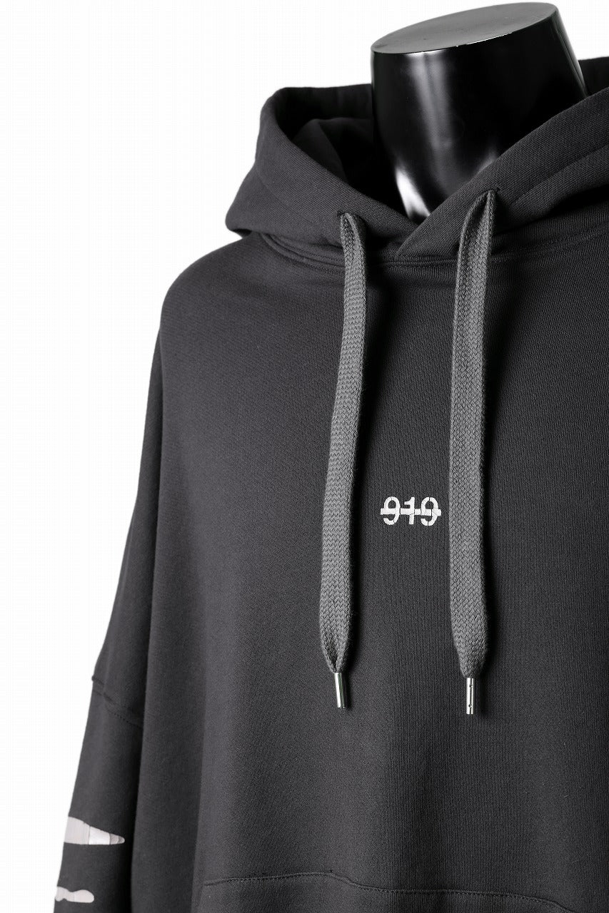 A.F ARTEFACT JUMBO SWEAT HOODIE / PRINT TYPE-B (DARK GREY)