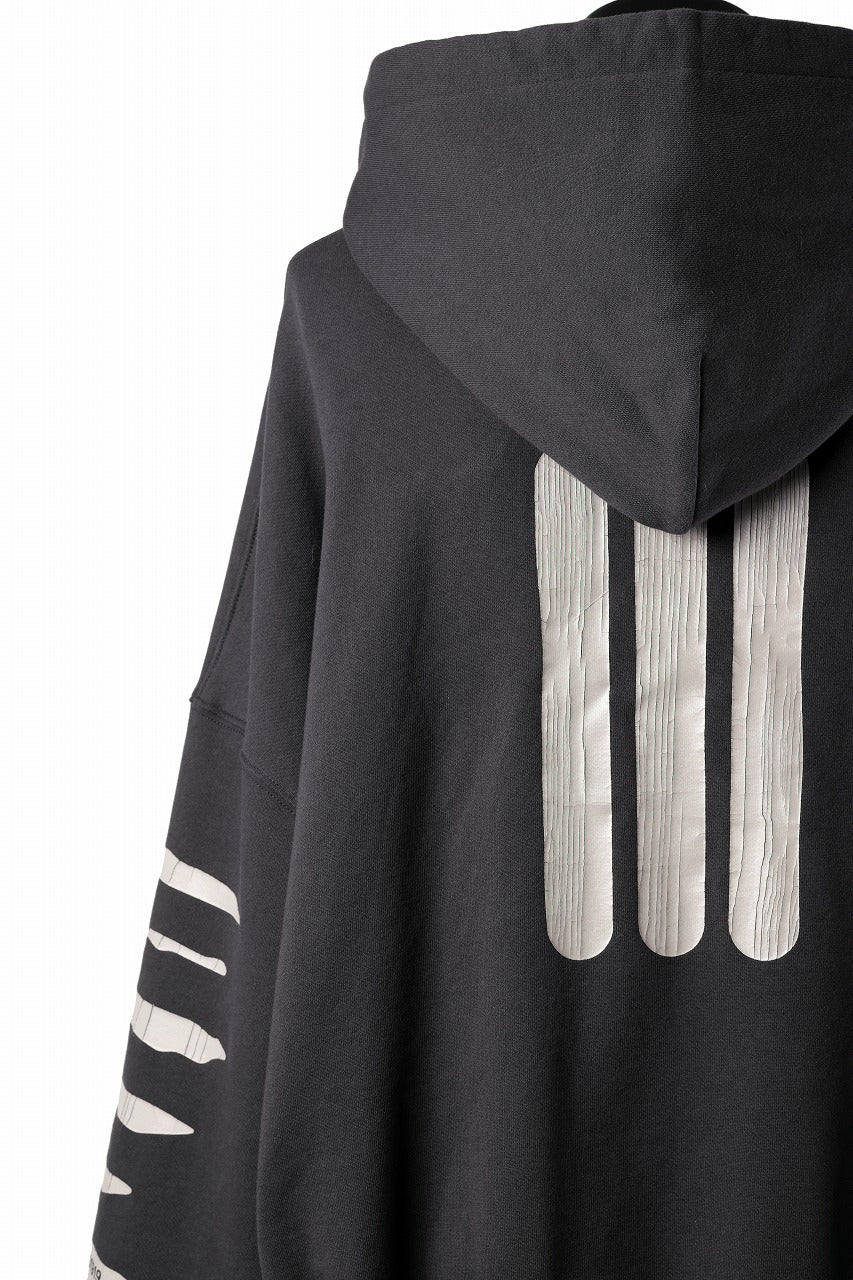 A.F ARTEFACT JUMBO SWEAT HOODIE / PRINT TYPE-B (DARK GREY)