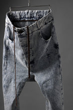 Load image into Gallery viewer, BORIS BIDJAN SABERI CROPPED TROUSER / OXIDISED &quot;P15.1 BF-FKU10002&quot; (BLEACH DENIM)