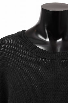 Load image into Gallery viewer, A.F ARTEFACT GEO PATTERN COTTON KNIT TOPS /  (BLACK x IVORY)