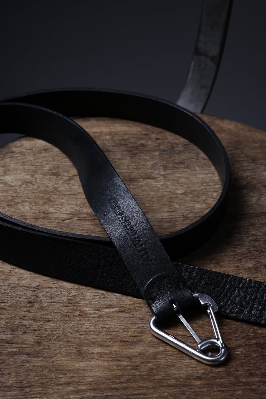 OPPOSE DUALITY CARABINER BELT / COW HIDE LEATHER (BLACK)