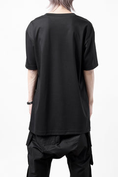 Load image into Gallery viewer, LEMURIA BIAS HENRY NECK S/S TOP #2 / MASTER HIGH GAUGE SMOOTH (BLACK)