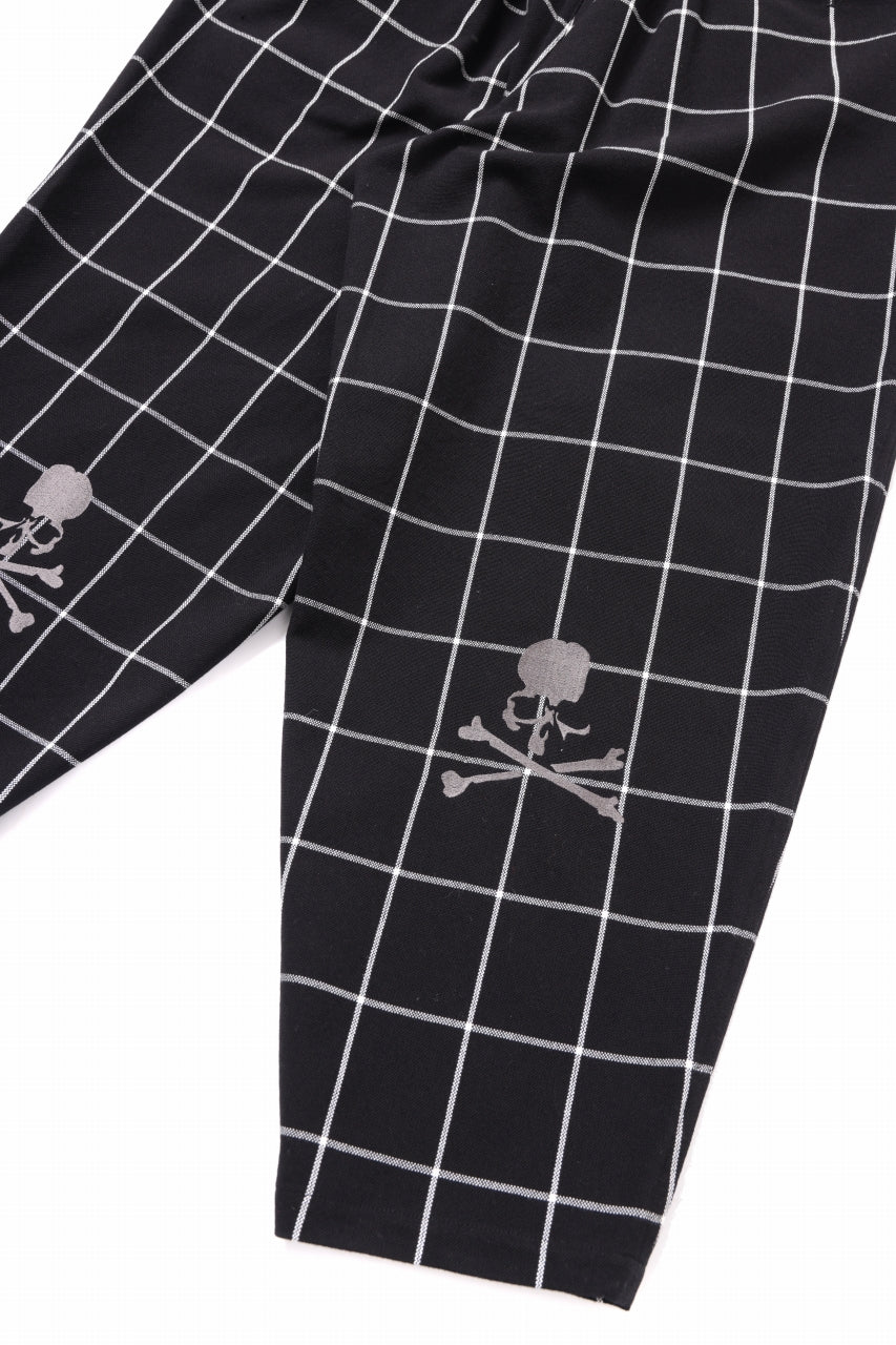 mastermind JAPAN WIDE TAPERED PLAID TROUSERS (BLACK x WHITE)