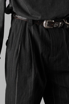 画像をギャラリービューアに読み込む, Hannibal. Wide Pleated Trousers / Homer 222. (BLACK CHALK STRIPED)