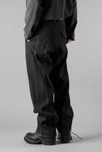 画像をギャラリービューアに読み込む, Hannibal. Wide Pleated Trousers / Homer 222. (BLACK CHALK STRIPED)