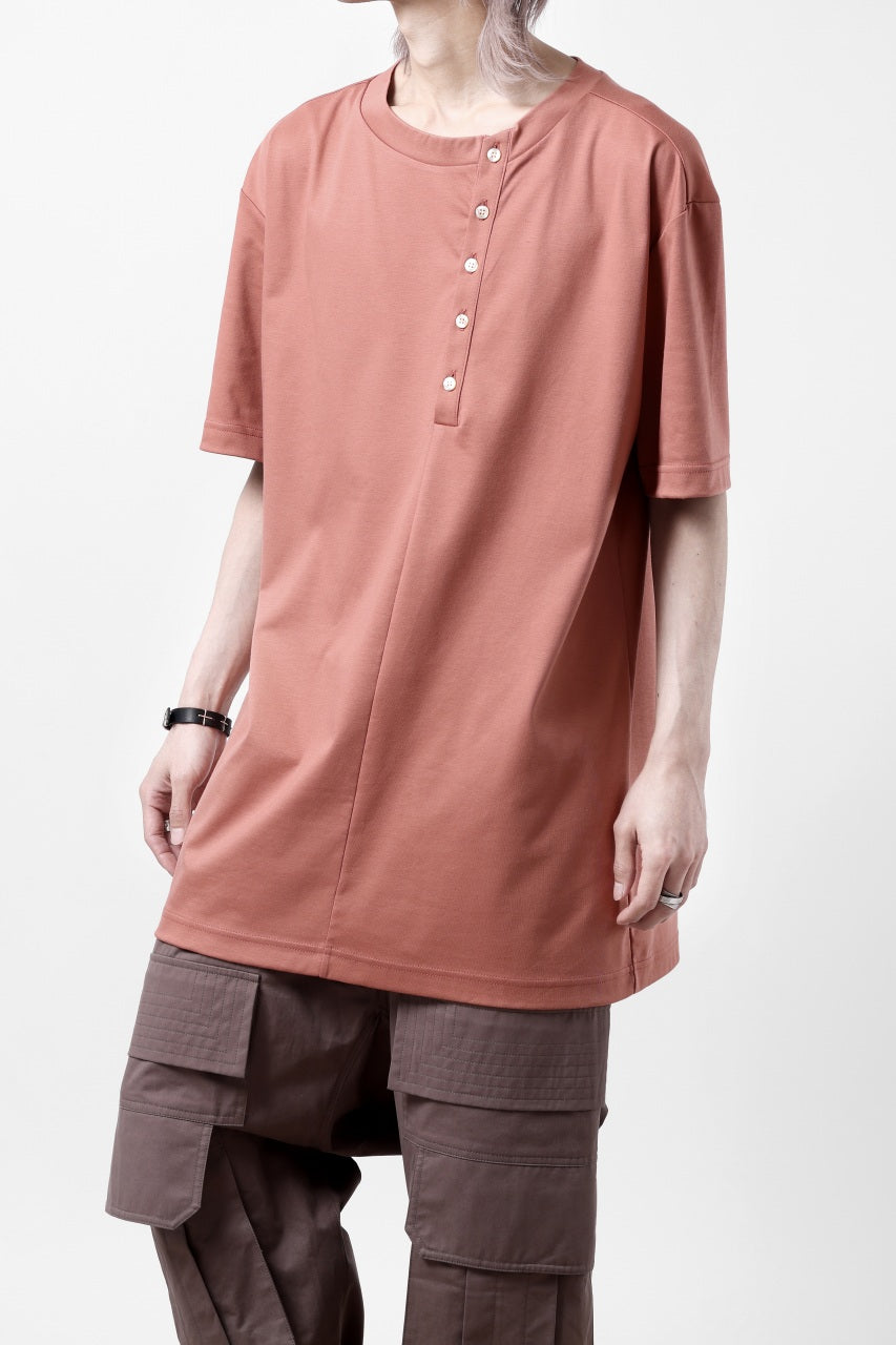 Load image into Gallery viewer, LEMURIA BIAS HENRY NECK S/S TOP #2 / MASTER HIGH GAUGE SMOOTH (ROSE)