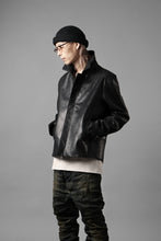 Load image into Gallery viewer, ierib EX-Collared Zip Jacket / Horse Nubuck Leather (BLACK)