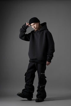 画像をギャラリービューアに読み込む, OPPOSE DUALITY KEEPERS TWEED HOODIE / WOOL TWEED (BLACK)