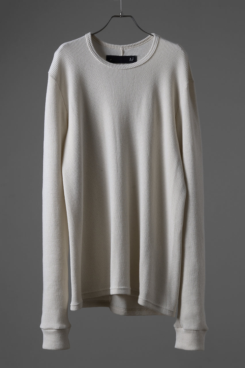 A.F ARTEFACT exclusive REGULAR FIT TOP / RIB KNIT JERSEY (IVORY)