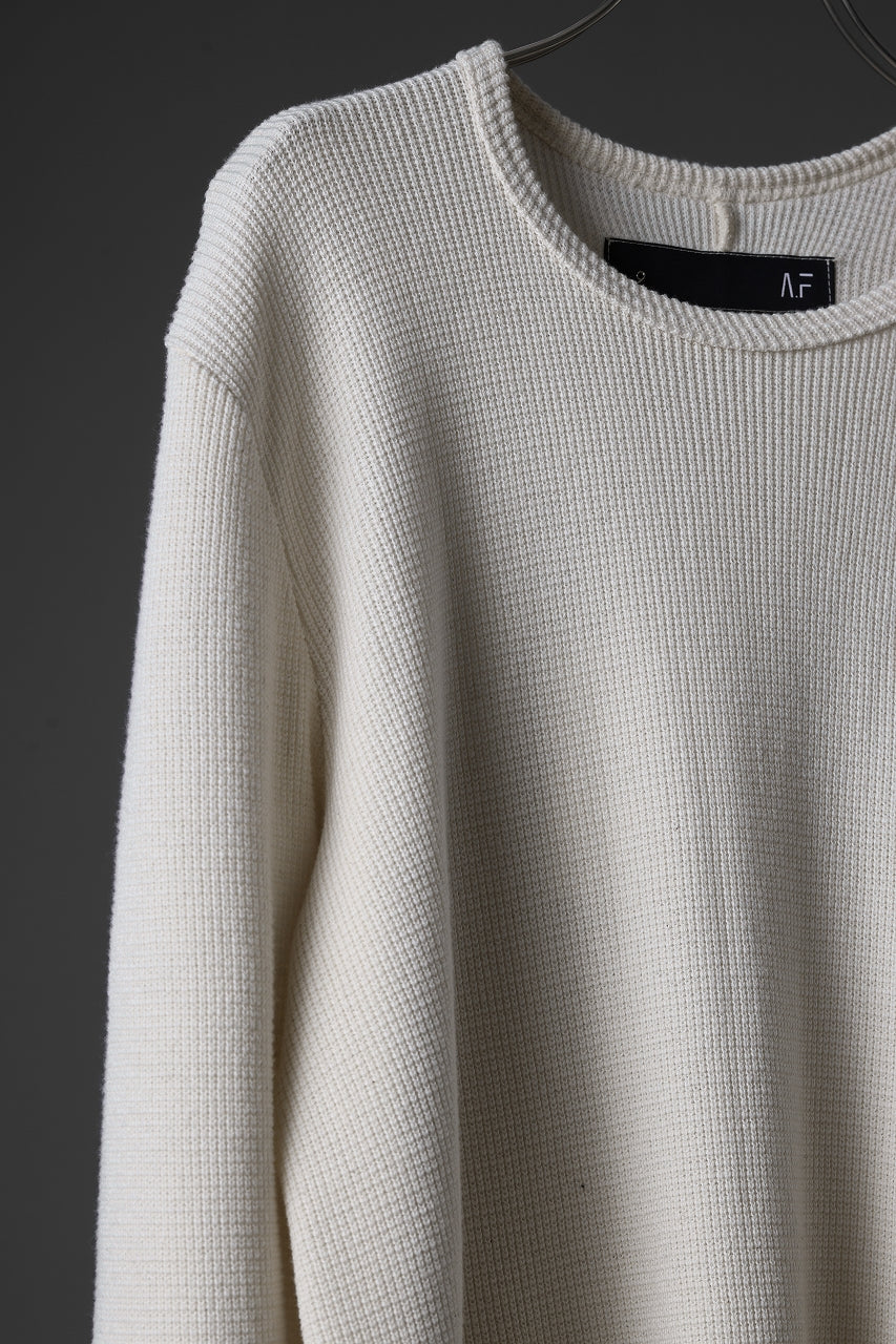 A.F ARTEFACT exclusive REGULAR FIT TOP / RIB KNIT JERSEY (IVORY)