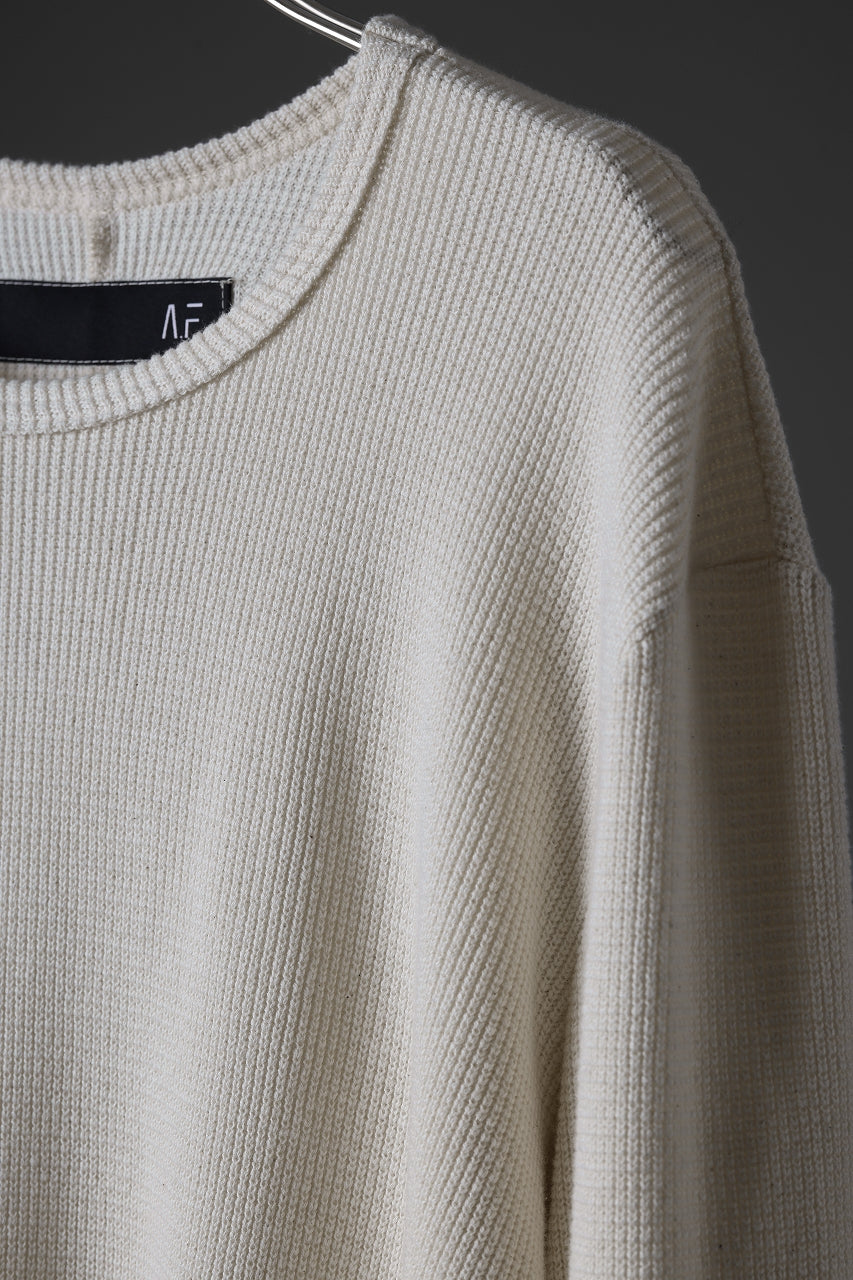 A.F ARTEFACT exclusive REGULAR FIT TOP / RIB KNIT JERSEY (IVORY)