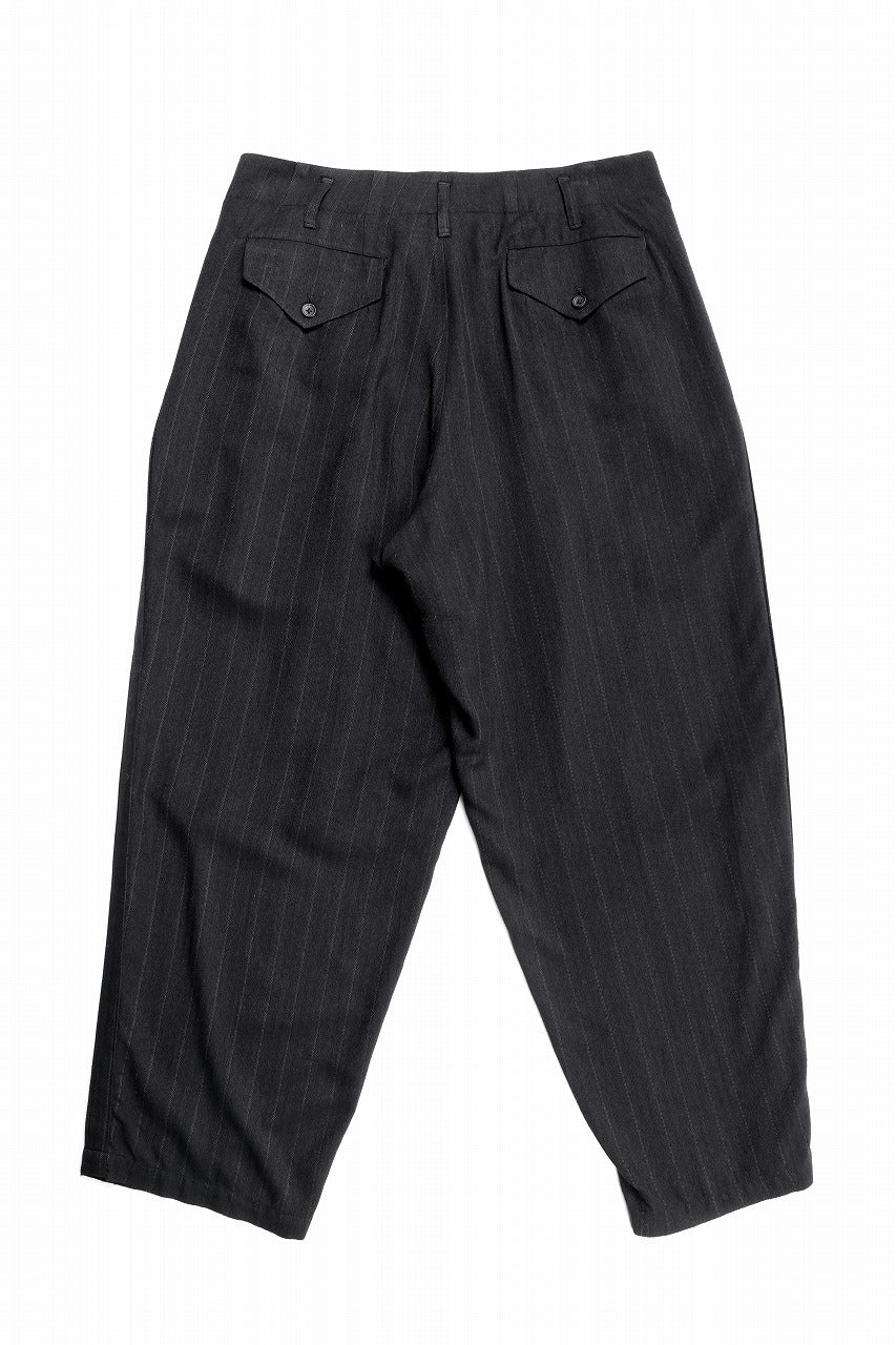 画像をギャラリービューアに読み込む, Y&#39;s for men SIDE TAPE SUIT PANTS / RAYON HEATHER STRIPE (BLACK)