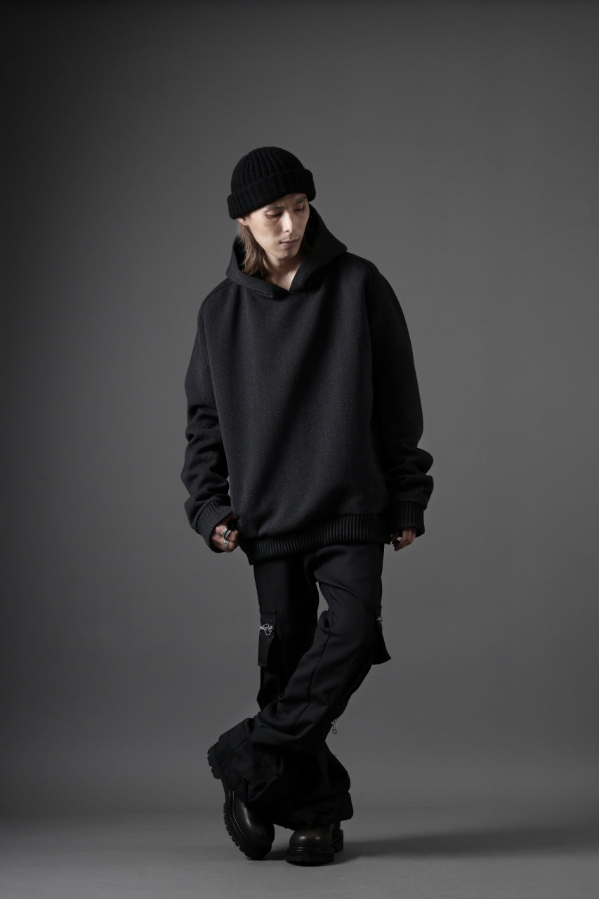 画像をギャラリービューアに読み込む, OPPOSE DUALITY KEEPERS TWEED HOODIE / WOOL TWEED (BLACK)