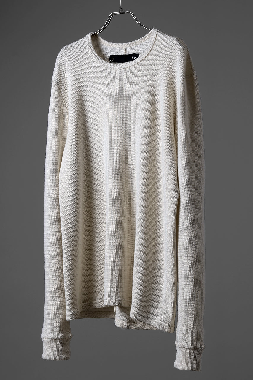 A.F ARTEFACT exclusive REGULAR FIT TOP / RIB KNIT JERSEY (IVORY)