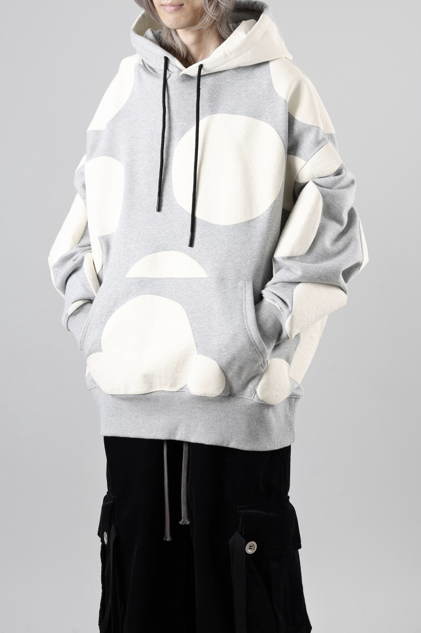 A.F ARTEFACT POLKA PATTERN SWEAT HOODIE (HEATHER GREY)