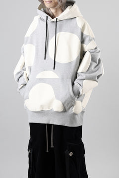 画像をギャラリービューアに読み込む, A.F ARTEFACT POLKA PATTERN SWEAT HOODIE (HEATHER GREY)