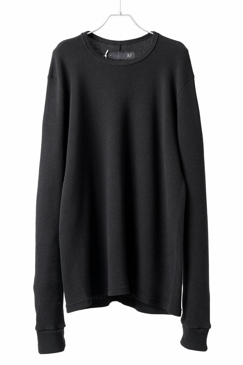 A.F ARTEFACT exclusive REGULAR FIT TOP / RIB KNIT JERSEY (BLACK)