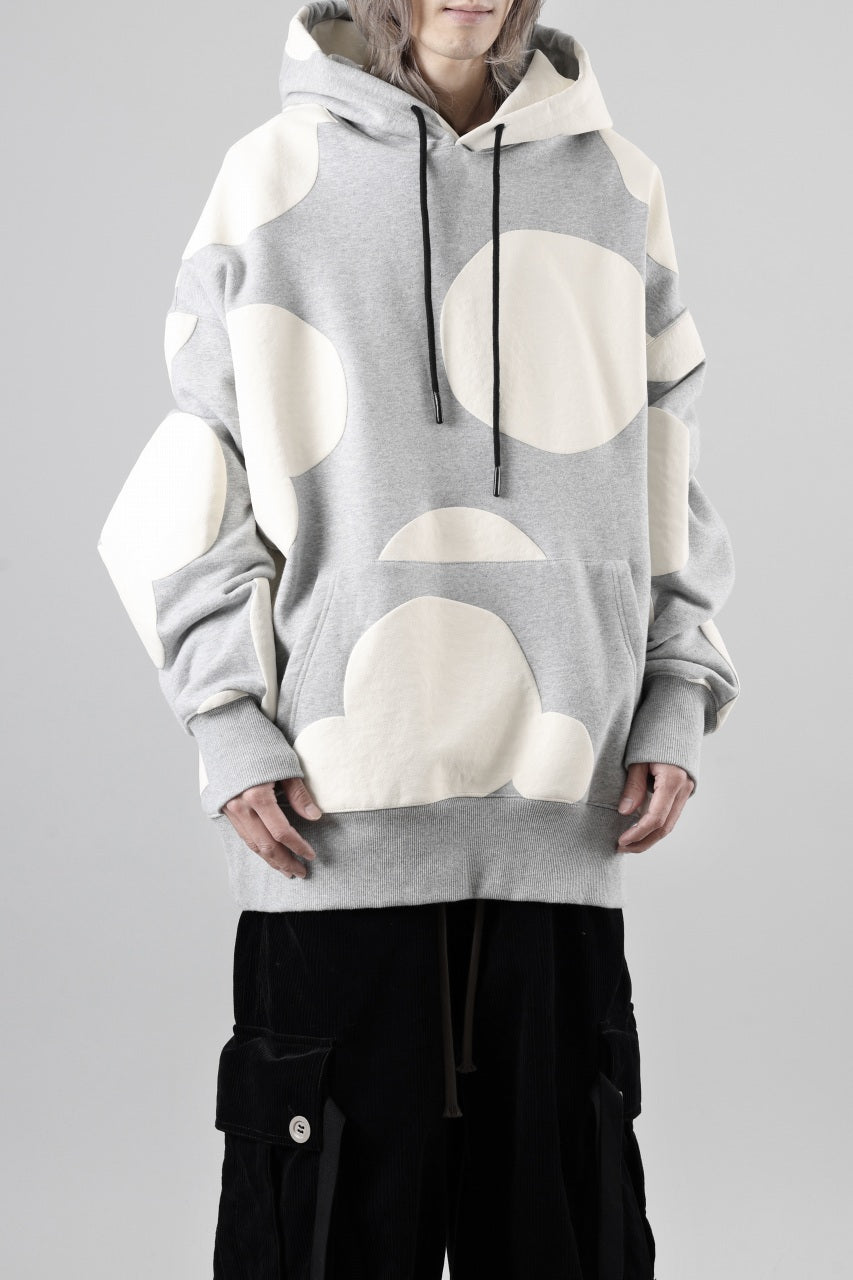 A.F ARTEFACT POLKA PATTERN SWEAT HOODIE (HEATHER GREY)