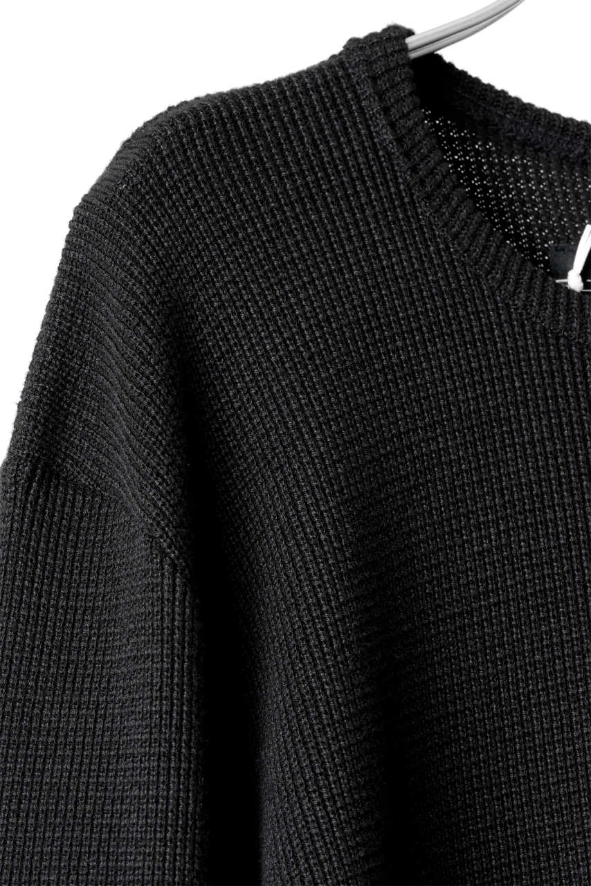 A.F ARTEFACT exclusive REGULAR FIT TOP / RIB KNIT JERSEY (BLACK)