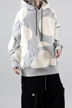 画像をギャラリービューアに読み込む, A.F ARTEFACT POLKA PATTERN SWEAT HOODIE (HEATHER GREY)