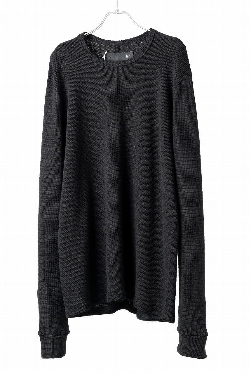 A.F ARTEFACT exclusive REGULAR FIT TOP / RIB KNIT JERSEY (BLACK)