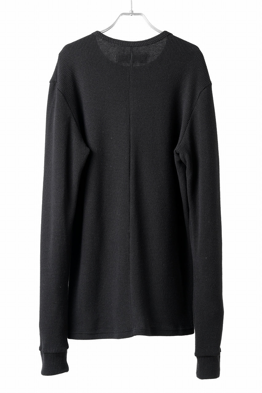 A.F ARTEFACT exclusive REGULAR FIT TOP / RIB KNIT JERSEY (BLACK)