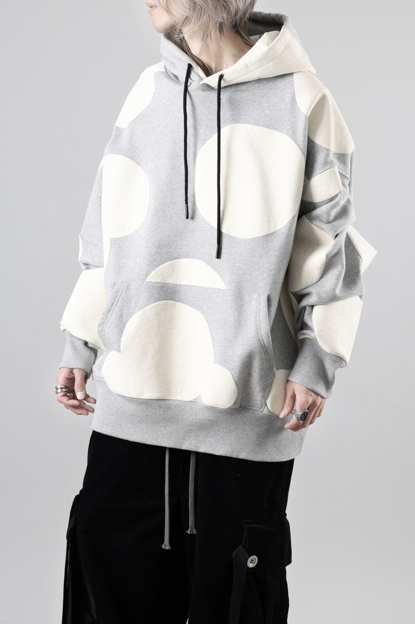 A.F ARTEFACT POLKA PATTERN SWEAT HOODIE (HEATHER GREY)